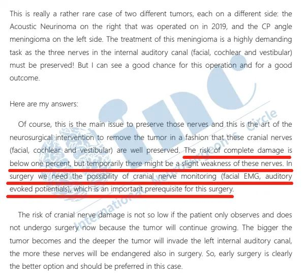 CPA腦膜瘤患者治療