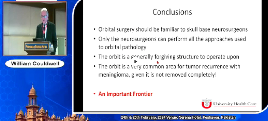 Couldwell教授演講精彩回顧：《Orbital Surgery and the Neurosurgeon》